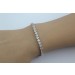 Tennis Armband Rivierearmband  Silber 3mm breit 925/- weisses Zirkoniaband 18,5cm