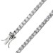 Tennis-Riviere-Armband Silber 925 54 Zirkonia Kastenverschluss Breite 3,3mm 21cm