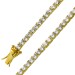 Tennis Armband Silber 925 vergoldet 54 Zirkonia Kastenverschluss Breite 3,3mm 22cm