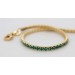 Tennis Armband Silber 925 vergoldet grüne Zirkonia Edelstein Look 
