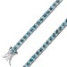 Tennisarmband Silber 925 Blautopas Edelsteine rhodiniert poliert