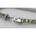 Tennisarmband Silber 925 grüne Peridot Edelsteine poliert