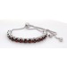 Granat Bolo Armband Silber 925 rote Edelsteine 