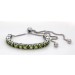Peridot Bolo Armband Silber 925 hellgrüne Edelsteine 