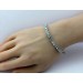 Blautopas Bolo Armband Silber 925 wasserblaue Edelsteine  