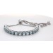 Blautopas Bolo Armband Silber 925 wasserblaue Edelsteine  