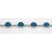 Chalzedon Armband Silber 925 blaue Edelsteine 27.5ct