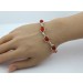 Carneol Armband Silber 925 orange rote Edelsteine 27.5ct