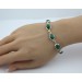 Malachit Armband Silber 925 grüne Edelsteine 30ct