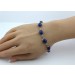 Lapislazuli Armband Silber 925 blaue Edelsteine 25ct