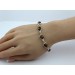 Tigerauge Armband Silber 925 gold braune Edelsteine 25ct