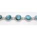 Larimar Armband Silber 925 himmelblaue Edelsteine 105ct