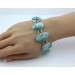 Larimar Armband Silber 925 himmelblaue Edelsteine 105ct