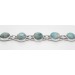 Larimar Armband Silber 925 himmelblaue Edelsteine 45ct