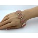 Rosenquarz Armband Silber 925 rosa Edelsteine 100ct