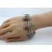 Cobalt Calcit Armband Silber 925 grün pinke Edelsteine 75ct