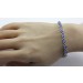 Tennisarmband Silber 925 nat Tansanit Edelsteine 8-8.9ct