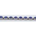 Tennisarmband Silber 925 nat Tansanit Edelsteine 8-8.9ct
