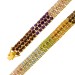 Granat Armband Silber vergoldet nat. Amethyst Rosenquarz Blautopas Peridot Citrin Rauchquarz
