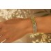 Granat Armband Silber vergoldet nat. Amethyst Rosenquarz Blautopas Peridot Citrin Rauchquarz