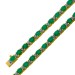 Smaragd Armband Silber vergoldet nat. Smaragde 7.3ct nat. Topase