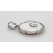 Shivas Auge Anhänger Turban Schnecke 10ct. platiniertes Silber 925 