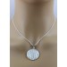 Blume des Lebens Anhänger Silber 925 Perlmutt Einlage 9.50ct.