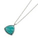 Larimarkette Silber 925 Ankerkette Larimar Edelstein 13.6x10.9mm 