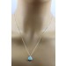 Larimarkette Silber 925 Ankerkette Larimar Edelstein 13.6x10.9mm 