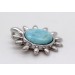 Larimar Anhänger Sonne Silber 925 hellblauer Edelstein 3.0ct.
