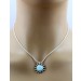 Larimar Anhänger Sonne Silber 925 hellblauer Edelstein 3.0ct.