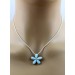 Larimar Blumen Anhänger Silber 925 hellblaue Edelsteine 5.0ct