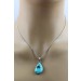 Türkis Anhänger Silber 925 blauer Türkis Trommelstein 13-19ct.