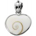 Shivas Auge Anhänger Herz Turban Schnecke 14.0ct. Silber 925 