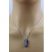 Tansanit Anhänger Sterling Silber 925 blauer Rohstein