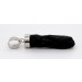 Tektit Anhänger Sterling Silber 925 schwarzer Edelstein Thailand  