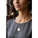 Morganit Anhänger Sterlingsilber 925 rosa Edelstein getrommelt