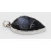Achat  Anhänger Sterlingsilber 925 schwarz blaue Druse 51.35ct.  