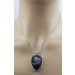 Achat  Anhänger Sterlingsilber 925 schwarz blaue Druse 51.35ct.  