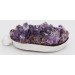 Amethyst Edelsteinanhänger Silber 925 lila Druse Kristallstufe