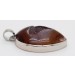 Achat Edelstein Anhänger Sterlingsilber 925 braune Druse 51.35ct.