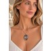 Achat Edelstein Anhänger Sterlingsilber 925 braune Druse 51.35ct.