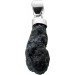 Tektit Anhänger Sterlingsilber 925 schwarzer Edelstein Thailand 