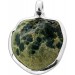 Achat Anhänger Sterlingsilber 925 weiß blaue Druse 60ct Edelstein