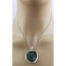 Achat Anhänger Sterlingsilber 925 weiß blaue Druse 60ct Edelstein