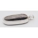 Rutilquarz Anhänger Sterlingsilber 925 weiß schwarzer Edelstein 60ct