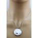 Achat Anhänger Sterlingsilber 925 schneeweiße Edelstein Druse 41ct.  
