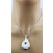 Achat Anhänger Silber 925 schneeweiße Edelstein Druse 38.0ct.