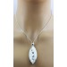 Achat Anhänger Silber 925 weiße Edelstein Druse 45.0ct