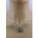 Moosachat Anhänger Sterlingsilber 925 grüner Edelstein 35.5ct  